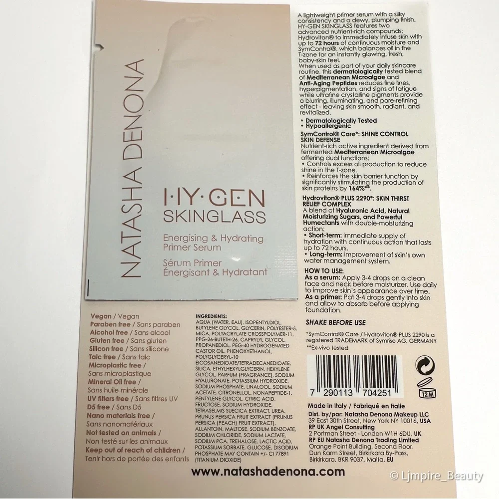 🆕 NATASHA DENONA I-Y-Gen Skin Glass Primer Samples & Eyeshadow Set